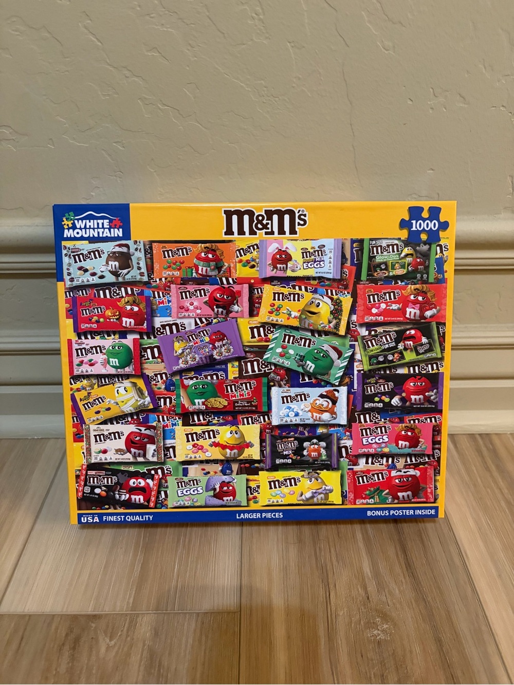 White Mountain M&Ms Collage 1000 piece Jigsaw Puzzle